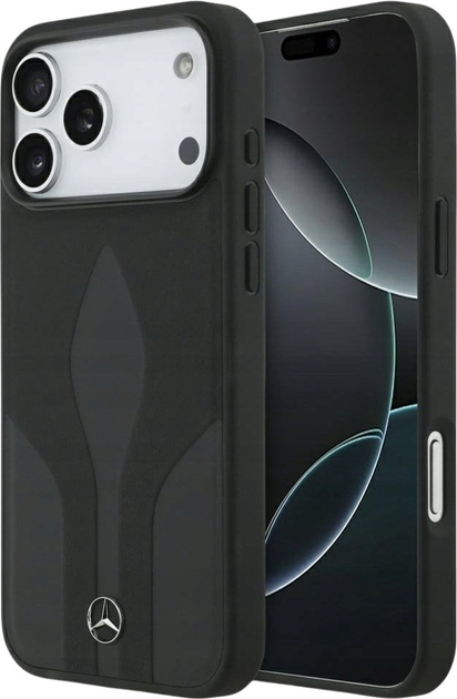 Панель Mercedes Leather The Move MagSafe для iPhone 17 Pro Max Black (3666339506698) - зображення 1