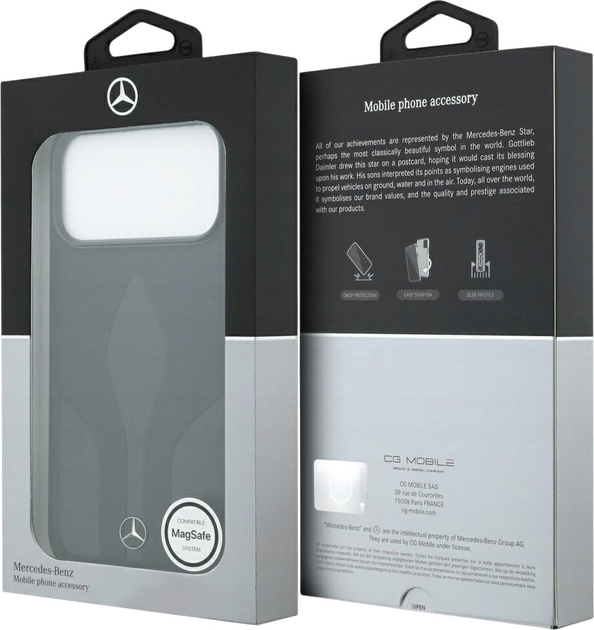 Панель Mercedes Leather The Move MagSafe для iPhone 17 Pro Max Black (3666339506698) - зображення 8