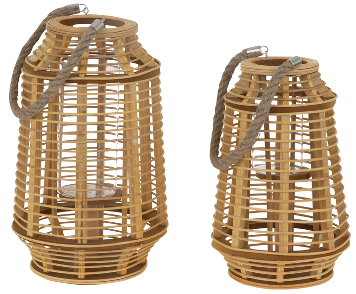 Ліхтар My Home Bamboo Бежевий 20.7 x 20.7 x 33.2 см (5907078435688) - зображення 3