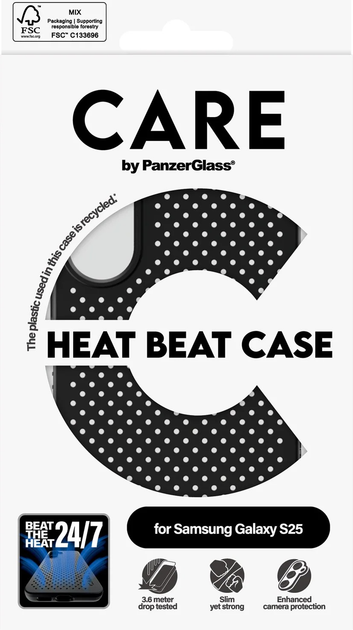 Etui plecki CARE by PanzerGlass Case Heat Beat do Samsung Galaxy S25 Black (CRRFEHBG38388) - obraz 4