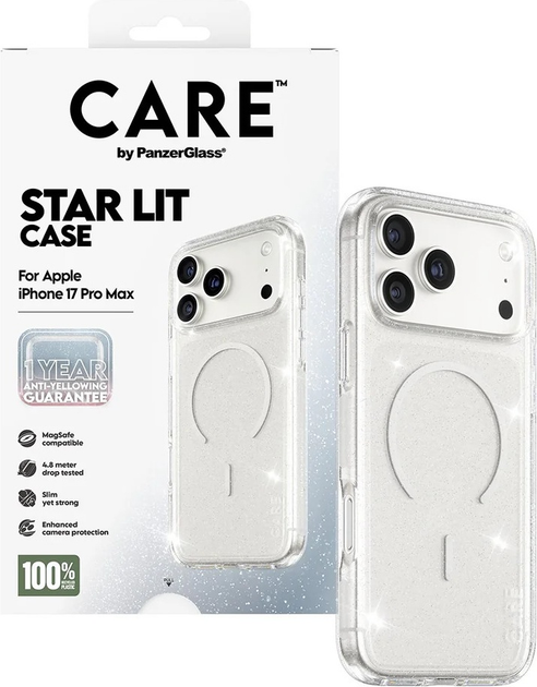 Etui CARE by PanzerGlass Flagship Urban Explorer w. White MagSafe do Apple iPhone 17 Pro Max Star Lit (CR54426) - obraz 4