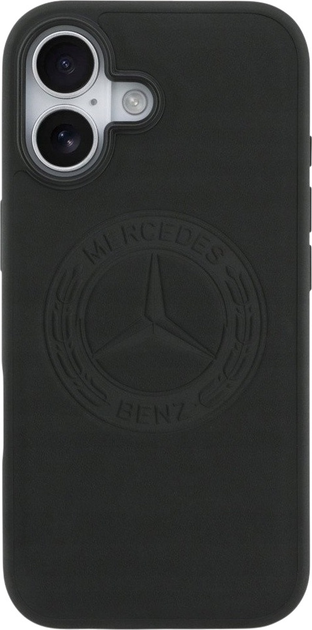 Панель Mercedes Leather Vintage Logo MagSafe для iPhone 17 Black (3666339507985) - зображення 3