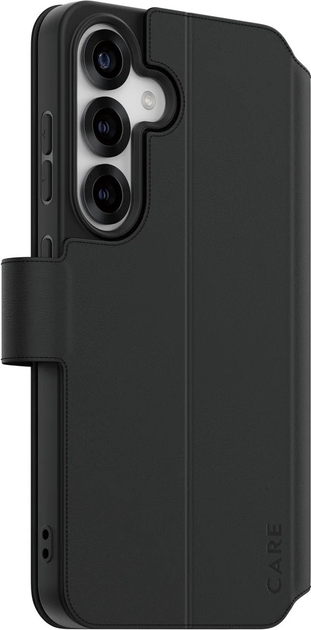 Etui z klapką CARE by PanzerGlass Wallet Case w. Kickstand do Samsung Galaxy S25 Black (CRRFEWLG38388) - obraz 1