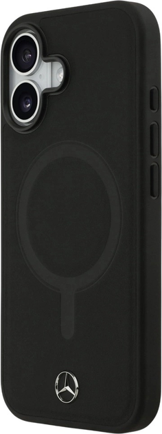 Панель Mercedes Plain Smooth Leather MagSafe для iPhone 17 Black (3666339568481) - зображення 2