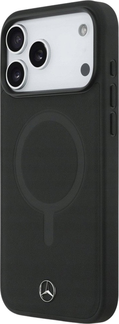 Панель Mercedes Plain Smooth Leather MagSafe для iPhone 17 Pro Max Black (3666339568511) - зображення 2