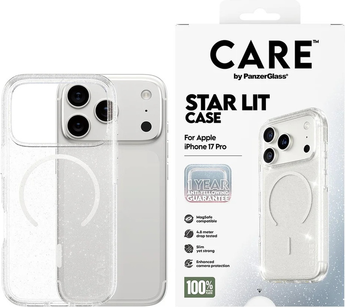 Панель CARE by PanzerGlass Flagship Urban Explorer w. White MagSafe для Apple iPhone 17 Pro Star Lit (CR19546) - зображення 3