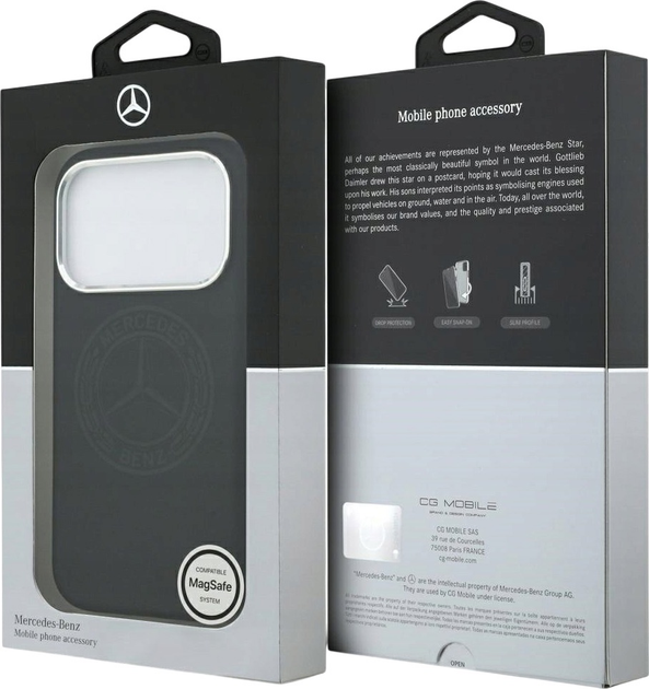  Панель Mercedes Silicone Vintage Logo MagSafe для iPhone 17 Pro Black (3666339508661) - зображення 8