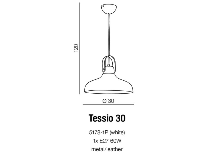Люстра AZzardo TESSIO 30 AZ1289 (5178-1P-WH ) - зображення 3
