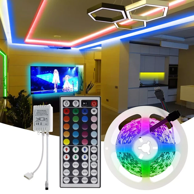 Светодиодная лента RGB 5050 90 LED 5 м с пультом - изображение 8