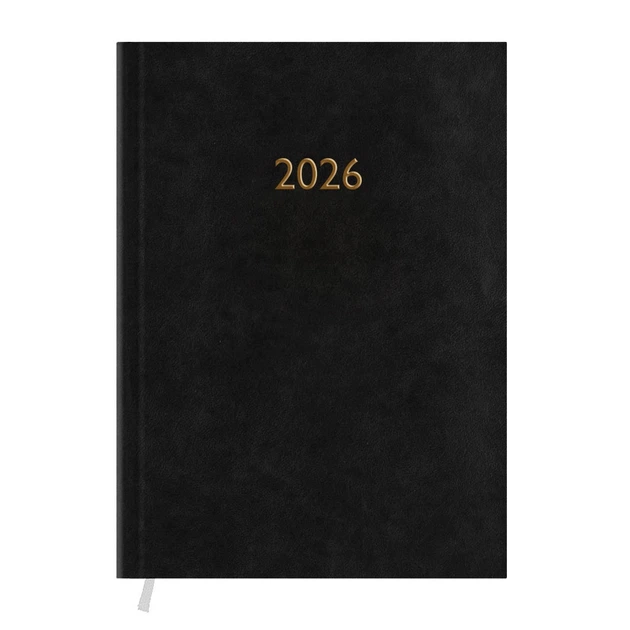 Щоденник датований Поліграфіст 2026 ф.А6 Macanet, чорний - изображение 2