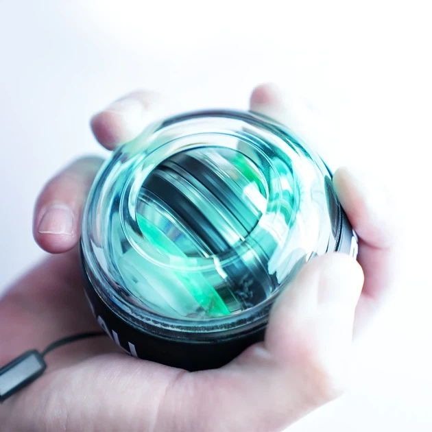 Гіроскопічний тренажер для кистей рук + Чохол Gyro Ball Yoxzi LED F43. Кистьовий тренажер / Гіробол / Еспандер - зображення 3