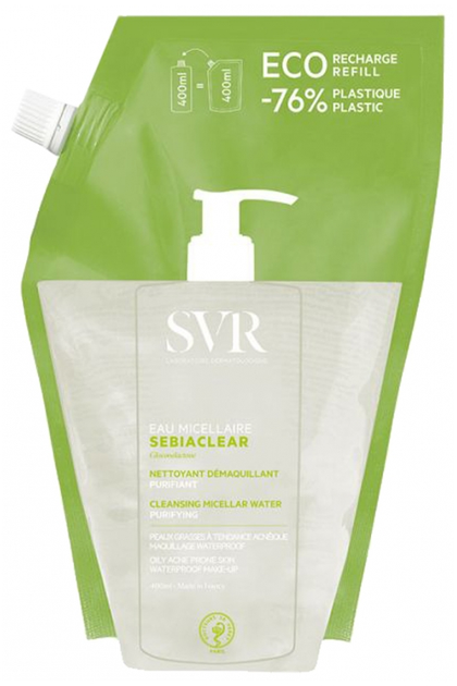 Wkład wymienny wody micelarnej SVR Sebiaclear 400 ml (3662361003105) - obraz 1