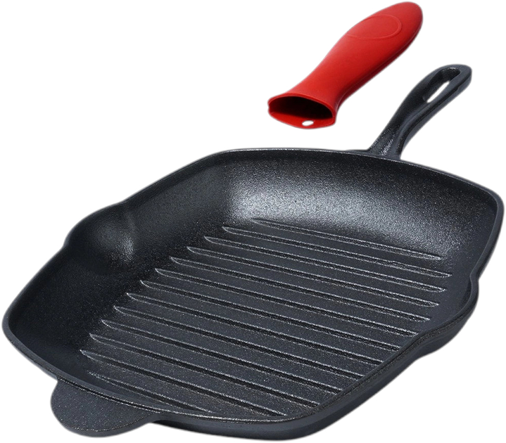 Patelnia do grillowania VildeCast Line żeliwna z silikonową nakładką 28x28 cm (5904316471835) - obraz 10