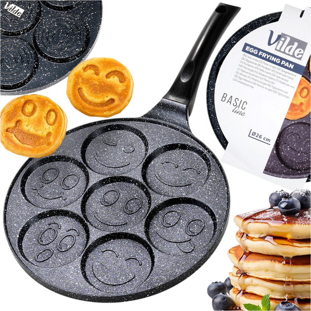 Сковорода для яєць Vilde Basic Line гранітова на 7 відділів 26 см (5904316492649) - зображення 6