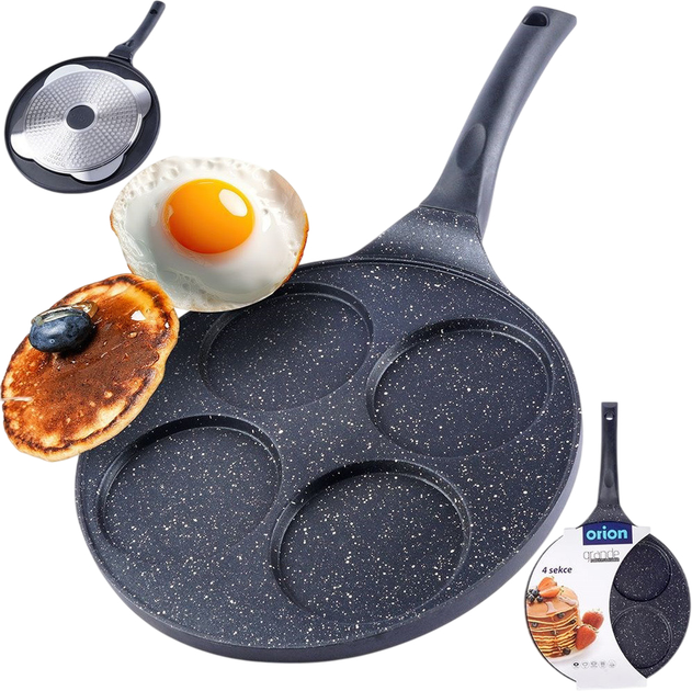 Сковорода для яєць Orion Grande гранітова на 4 відділи 27 см (8592381128739) - зображення 9