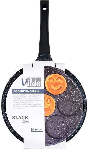 Patelnia do jajek Vilde Basic Line granitowa na 7 otworów 26 cm (5904316492618) - obraz 1
