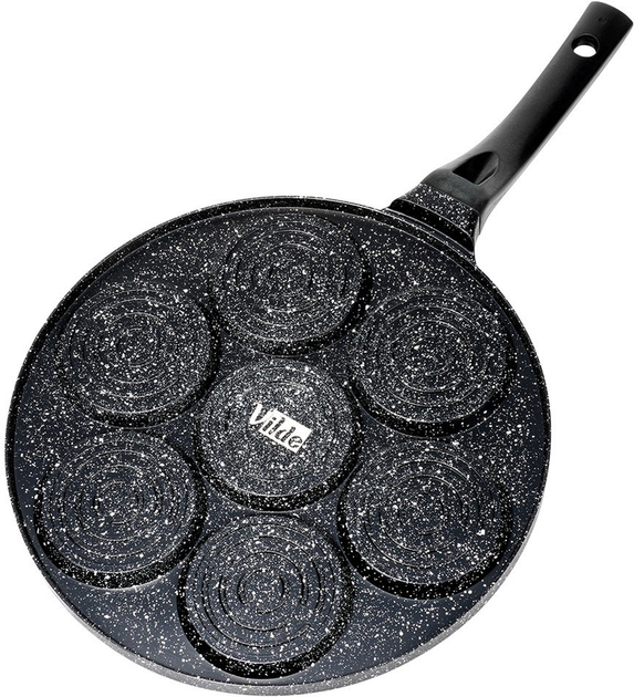 Patelnia do jajek Vilde Basic Line granitowa na 7 otworów 26 cm (5904316492663) - obraz 5