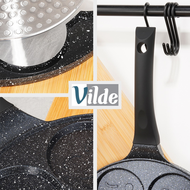 Patelnia do jajek Vilde Basic Line granitowa na 7 otworów 26 cm (5904316492618) - obraz 12