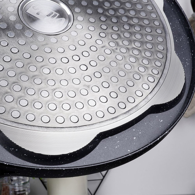 Сковорода для яєць Vilde Black & Wood гранітова на 7 відділів 26 см (5904316465094) - зображення 3