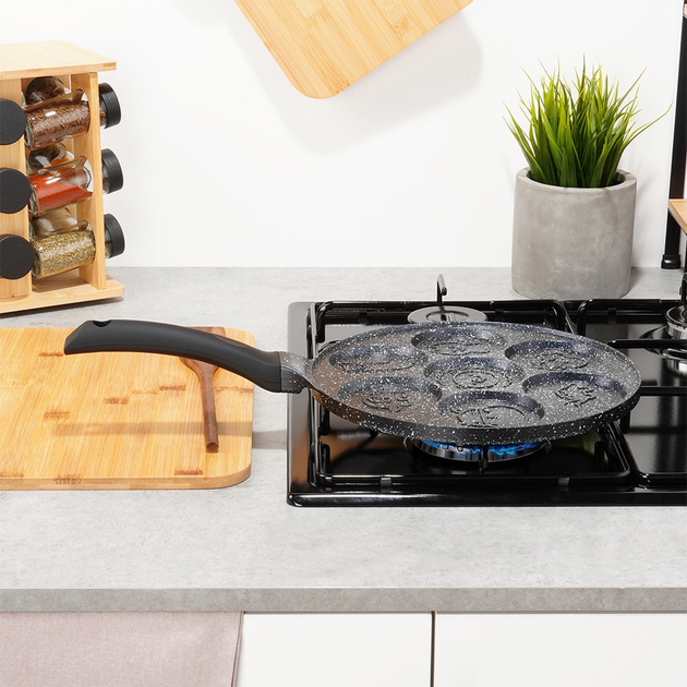 Сковорода для яєць Vilde Basic Line гранітова на 7 відділів 26 см (5904316492632) - зображення 4