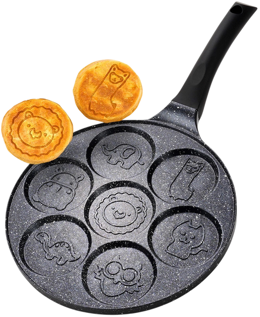 Сковорода для яєць Vilde Basic Line гранітова на 7 відділів 26 см (5904316492632) - зображення 7