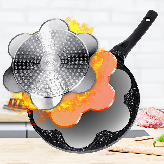 Сковорода для яєць Vilde Basic Line гранітова на 7 відділів 26 см (5904316492632) - зображення 12