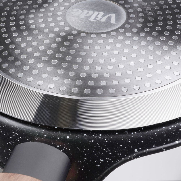 Patelnia do naleśników Vilde Black & Wood granitowa 26 cm (5904316465124) - obraz 3