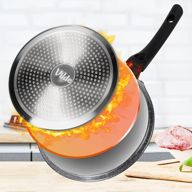 Сковорода для млинців Vilde Black Line гранітова 26 см (5904316492052) - зображення 9