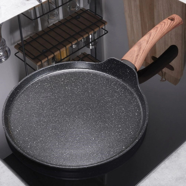 Patelnia do naleśników Vilde Black & Wood granitowa 26 cm (5904316465124) - obraz 10