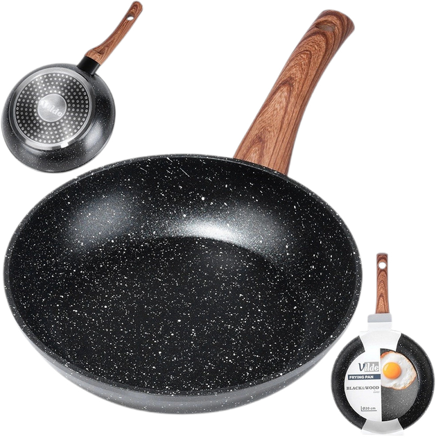 Сковорода Vilde Black & Wood гранітова 20 см (5904316475376) - зображення 9