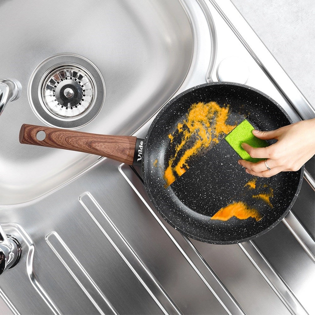 Сковорода Vilde Black & Wood гранітова 20 см (5904316475376) - зображення 12