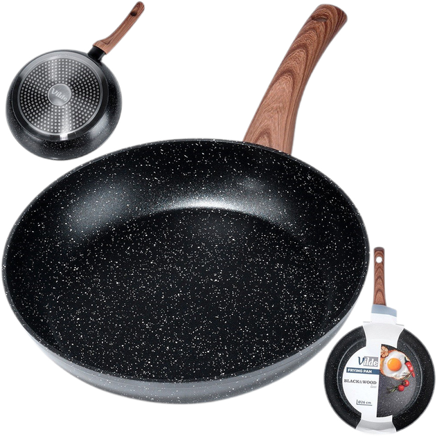 Сковорода Vilde Black & Wood гранітова 26 см (5904316475390) - зображення 9