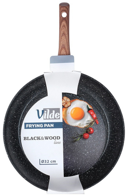 Сковорода Vilde Black & Wood гранітова 32 см (5904316475420) - зображення 1