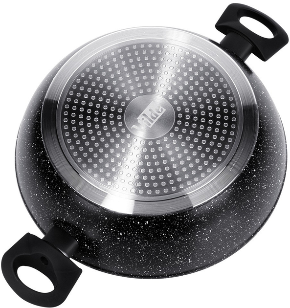 Patelnia Vilde Black Line granitowa z pokrywką 28 cm (5904316492687) - obraz 7