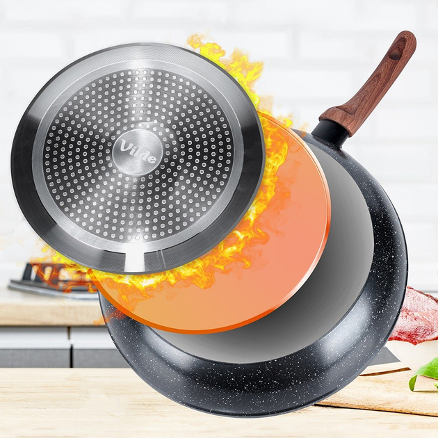 Сковорода Vilde Black & Wood гранітова 30 см (5904316475413) - зображення 11