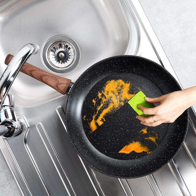 Сковорода Vilde Black & Wood гранітова 30 см (5904316475413) - зображення 12