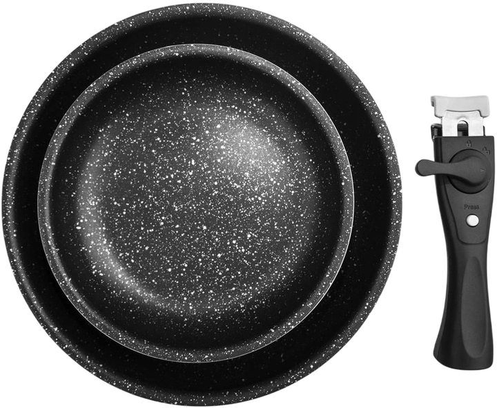 Набір сковорід Orion Grande гранітовий зі знімною ручкою 20/26 см (8592381157104) - зображення 3