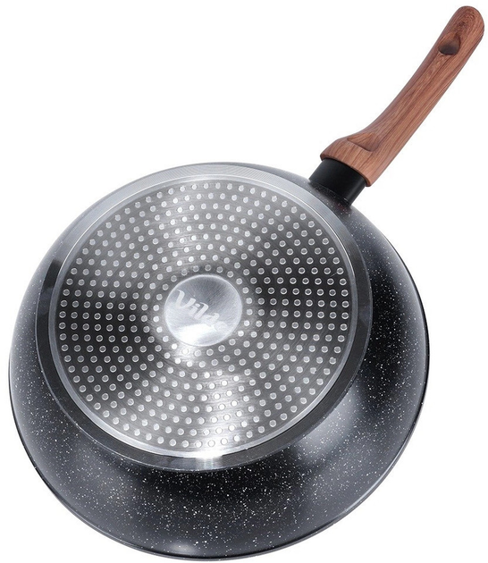 Patelnia Vilde Black & Wood granitowa z pokrywką 28 cm (5904316475437) - obraz 9