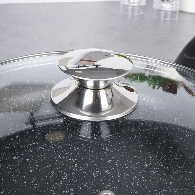 Сковорода Orion Grande гранітова з кришкою 28 см (8592381165444) - зображення 7