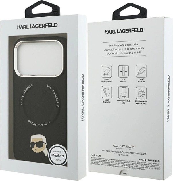 Панель Karl Lagerfeld Karl Pin MagSafe для Apple iPhone 17 Pro Black (3666339495633) - зображення 8