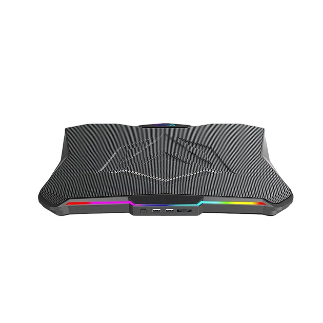 Подставка-кулер под ноутбук охлаждающая с RGB-подсветкой MEETION CP4040 черная - изображение 7