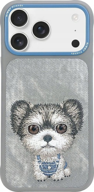 Etui plecki Nimmy Big Eyed Pet 2.0 Dog do iPhone 17 Pro Gray (6971080313523) - obraz 1