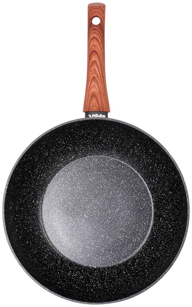 Сковорода-вок Vilde Black & Wood гранітова 28 см (5904316492069) - зображення 2