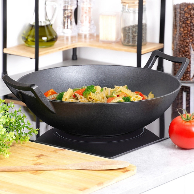Patelnia wok Vilde Cast Line żeliwna 36 cm (5900670102330) - obraz 8