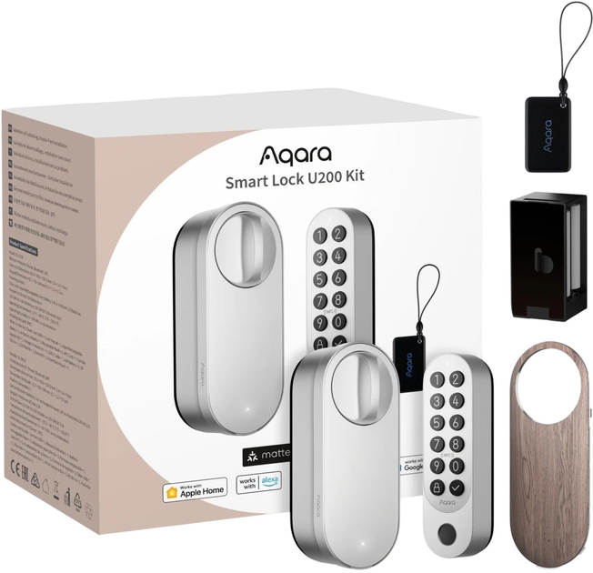 Inteligentny zamek Aqara Smart Lock U200 Kit Srebrny (EL-D02DS) - obraz 8