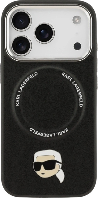 Панель Karl Lagerfeld Karl Pin MagSafe для Apple iPhone 17 Pro Max Black (3666339495640) - зображення 2