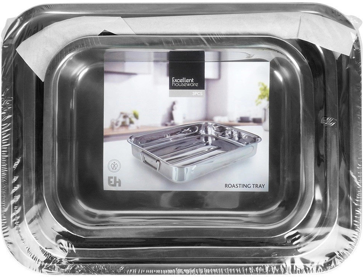 Набір форм для випікання Excellent Houseware з нержавіючої сталі 3 шт (8711295501111) - зображення 2