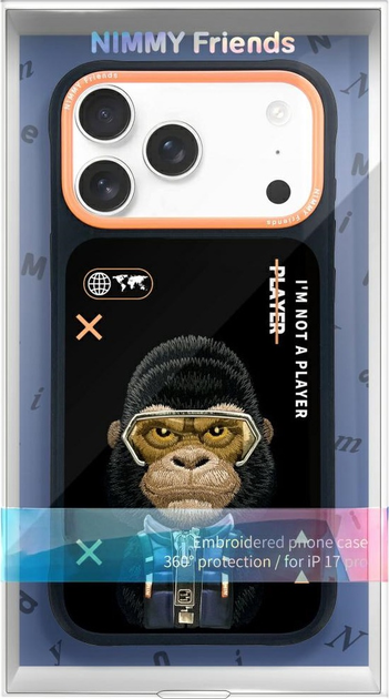 Панель Nimmy Cool&Cute 2.0 Gorilla для iPhone 17 Pro Black (6971080313882) - зображення 7
