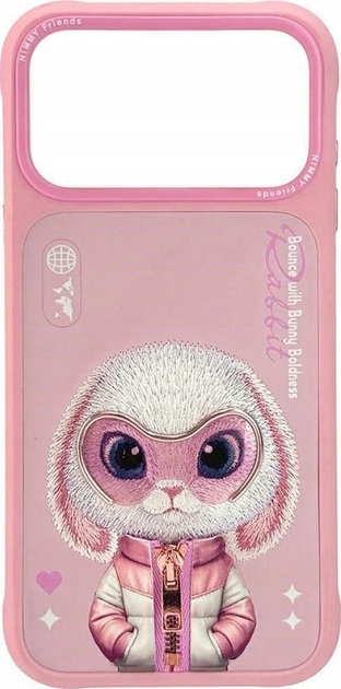 Etui plecki Nimmy Cool&Cute 2.0 Rabbit do iPhone 17 Pro Max Pink (6971080314018) - obraz 1