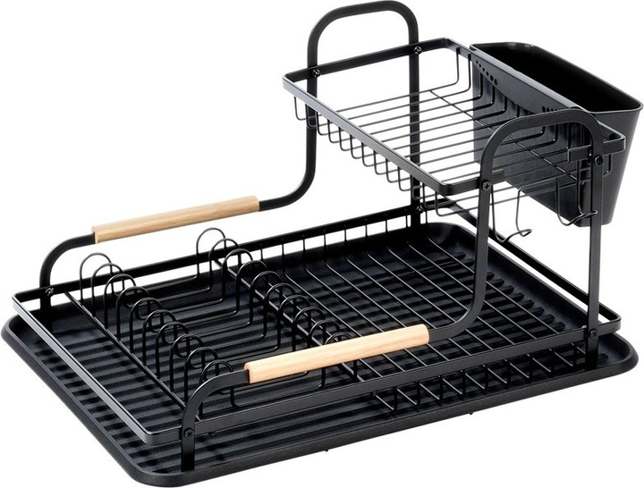 Suszarka do naczyń Vilde Czarna 48.5 x 32 x 23.5 cm (5904316481896) - obraz 1